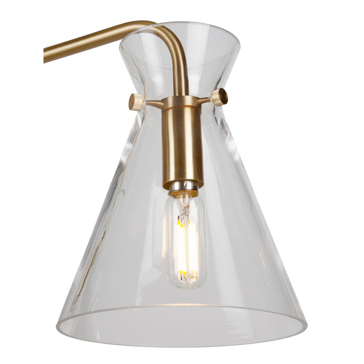Forte Beaker 2733-03-12 Chandelier Light - Soft Gold