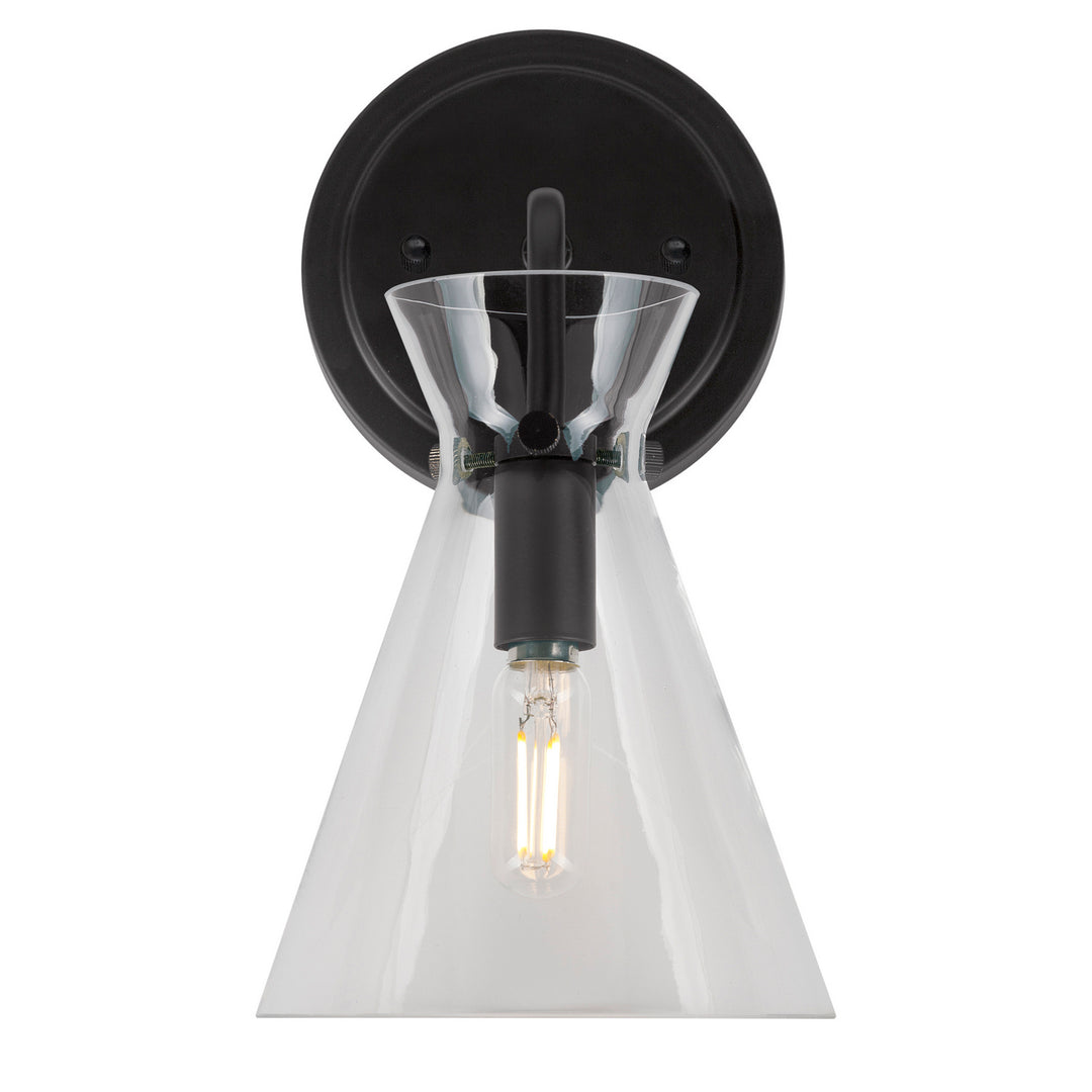 Forte Beaker 5733-01-04 Wall Light - Black