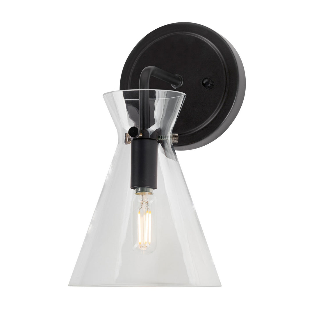 Forte Beaker 5733-01-04 Wall Light - Black