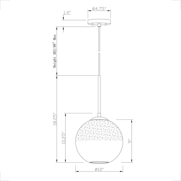 Forte Callisto 2758-01-12 Pendant Light - Soft Gold