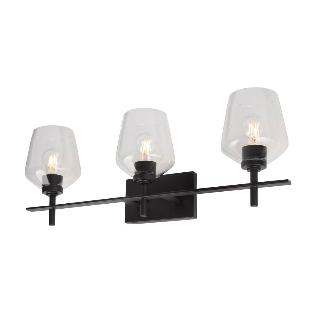Forte Chalice 5743-03-04 Bath Vanity Light 28 in. wide - Black