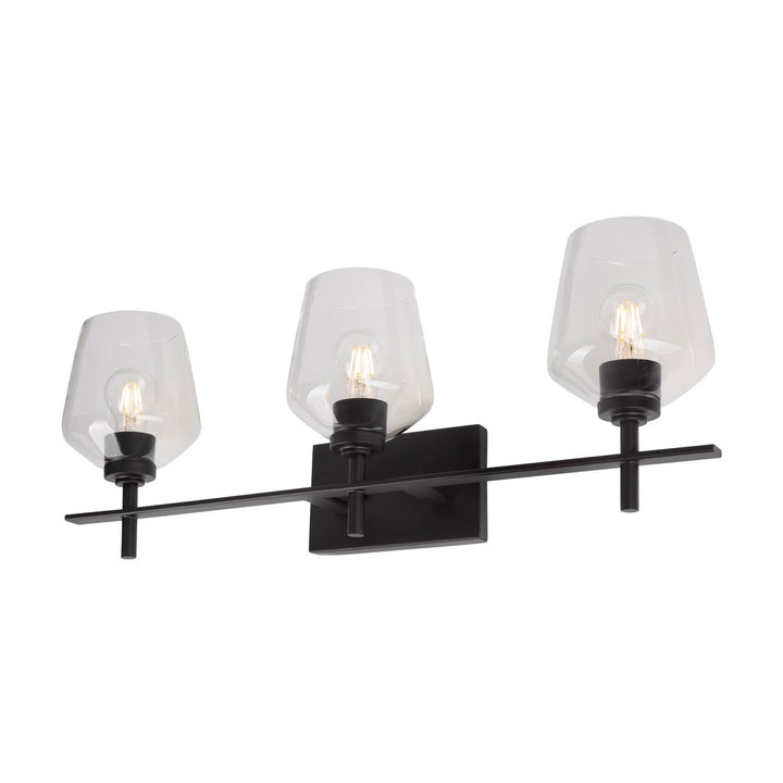 Forte Chalice 5743-03-04 Bath Vanity Light 28 in. wide - Black