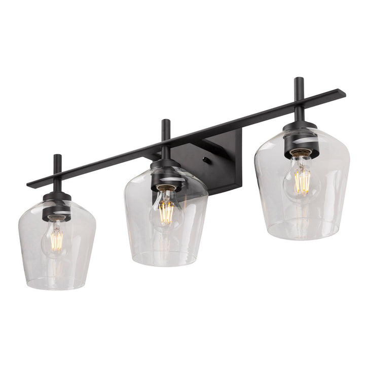 Forte Chalice 5743-03-04 Bath Vanity Light 28 in. wide - Black