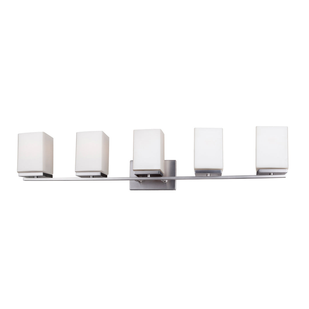 Forte Ella 5145-05-55 Bath Vanity Light 38 in. wide - Brushed Nickel