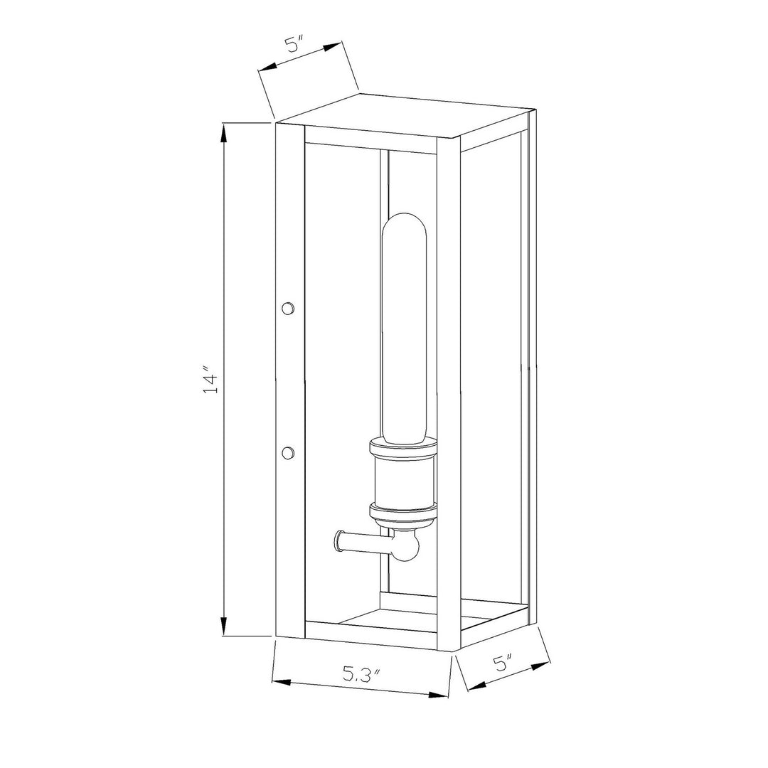 Forte Lighting 1155-01-04 Erin One Light Outdoor Lantern Outdoor Black