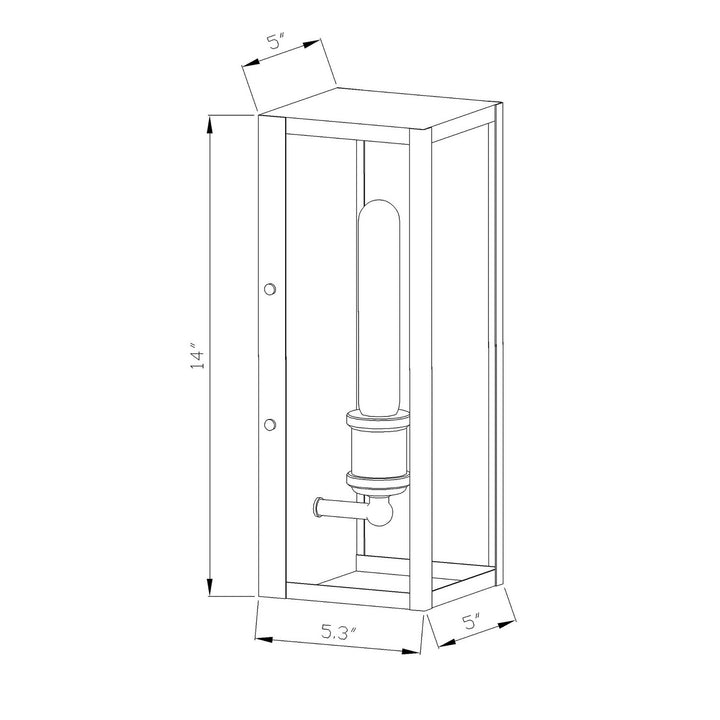 Forte Lighting 1155-01-32 Erin One Light Outdoor Lantern Outdoor Bronze / Dark