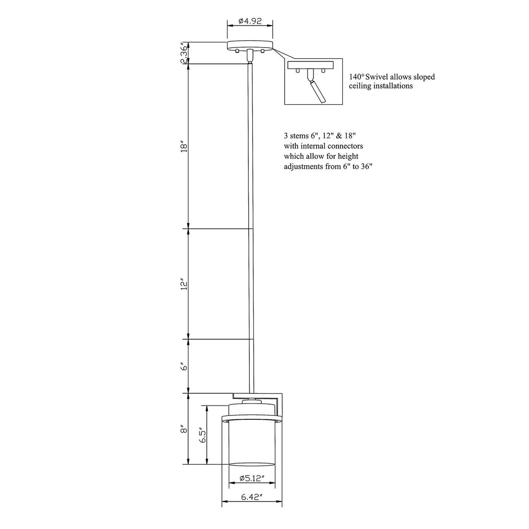 Forte Halo 2767-01-55 Pendant Light - Brushed Nickel