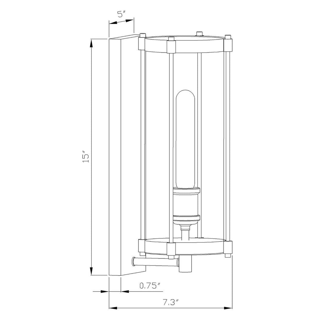 Forte Lighting 1156-01-04 Hudson One Light Outdoor Lantern Outdoor Black