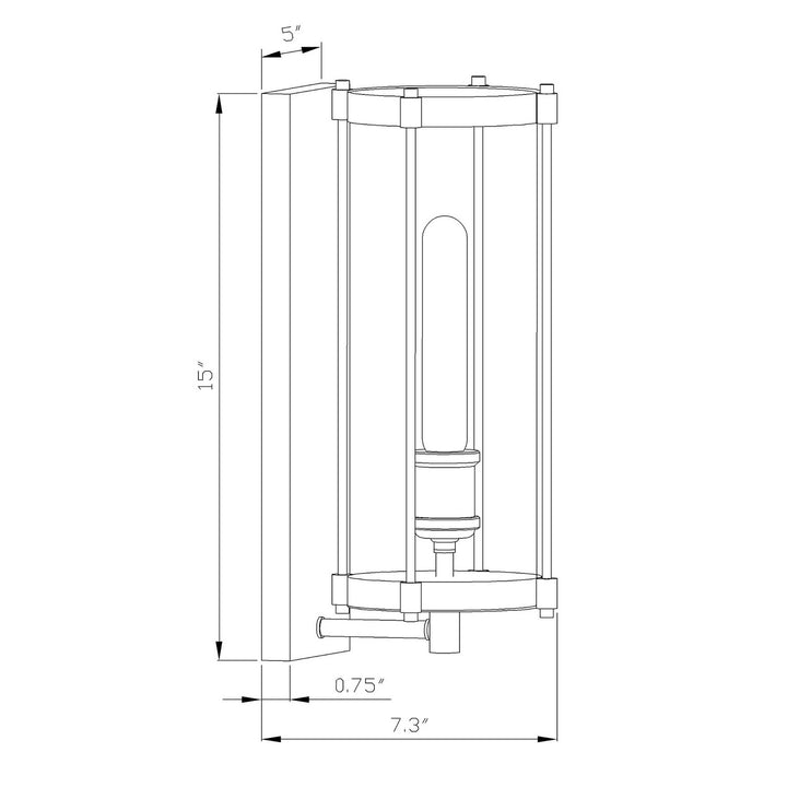 Forte Lighting 1156-01-04 Hudson One Light Outdoor Lantern Outdoor Black