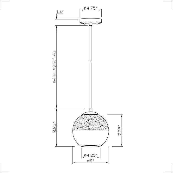 Forte Milo 2763-01-55 Pendant Light - Brushed Nickel