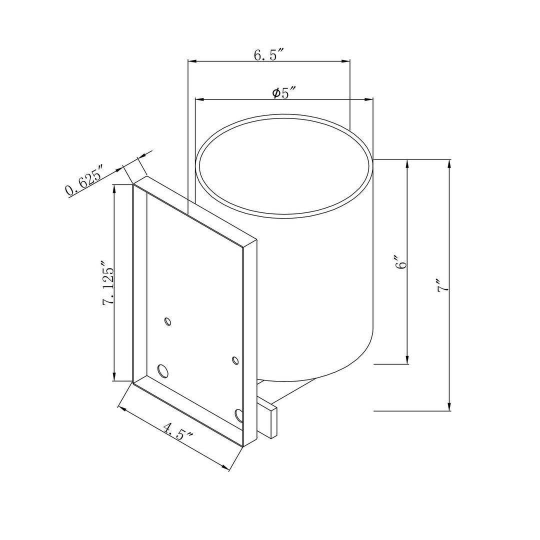 Forte Mona 5146-01-55 Wall Light - Brushed Nickel