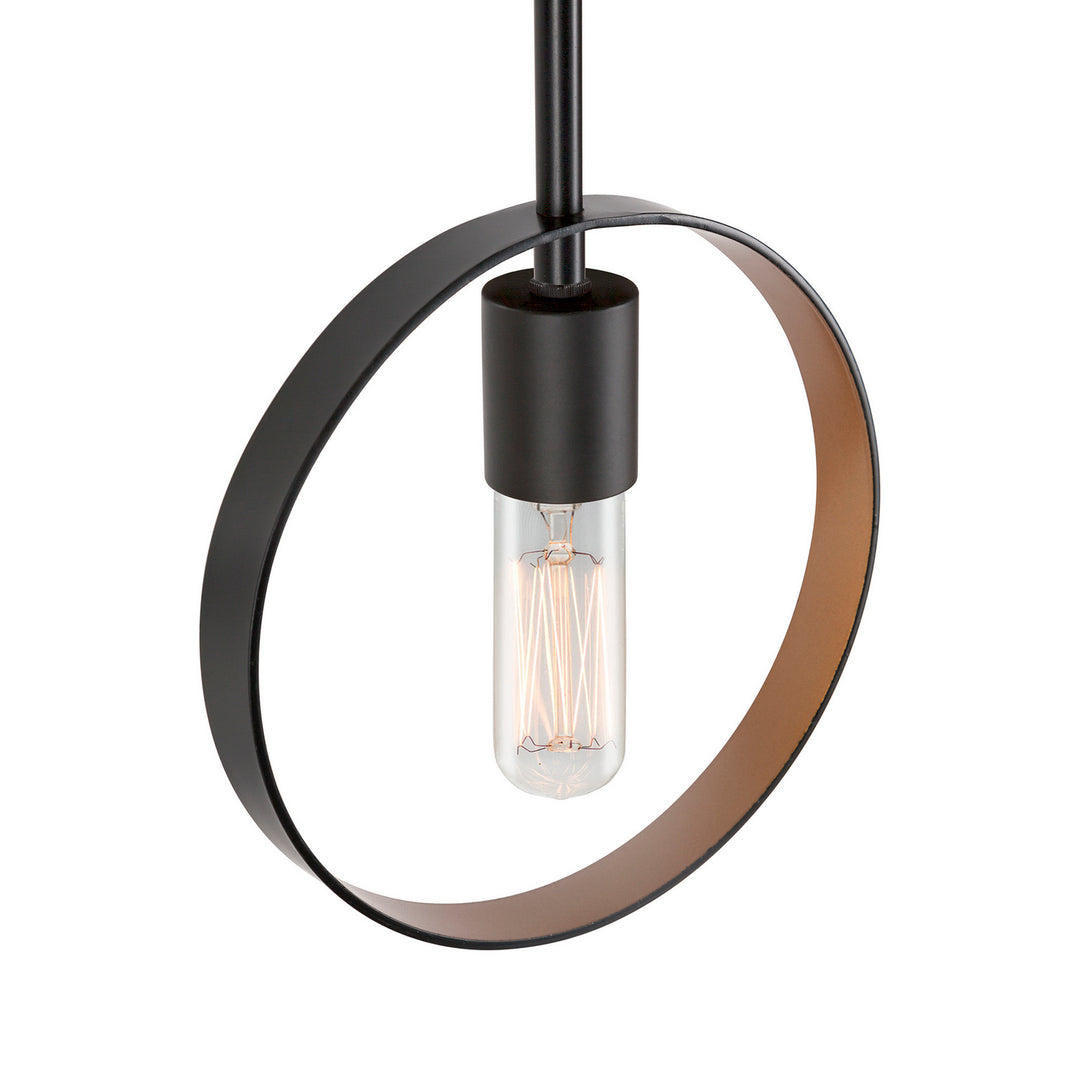 Forte Monocle 7120-01-42 Pendant Light - Black and Gold