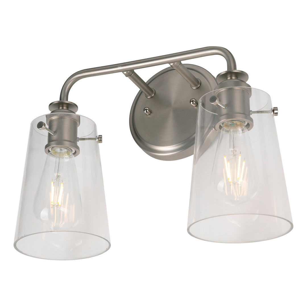 Forte Ronna 5118-02-55 Bath Vanity Light 15 in. wide - Brushed Nickel