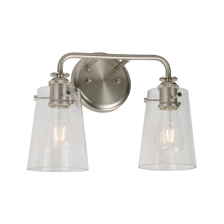 Forte Ronna 5118-02-55 Bath Vanity Light 15 in. wide - Brushed Nickel