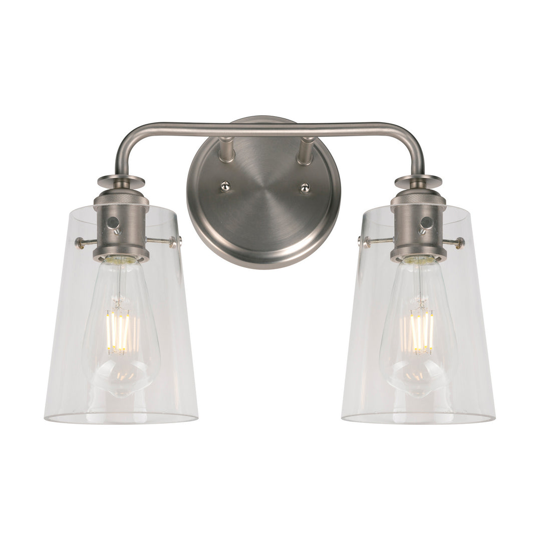 Forte Ronna 5118-02-55 Bath Vanity Light 15 in. wide - Brushed Nickel
