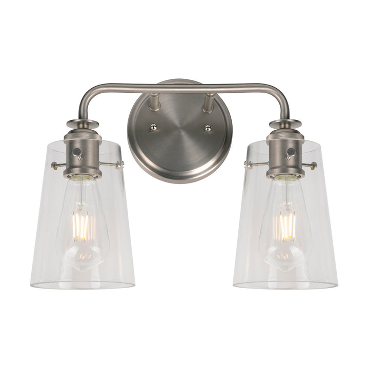 Forte Ronna 5118-02-55 Bath Vanity Light 15 in. wide - Brushed Nickel