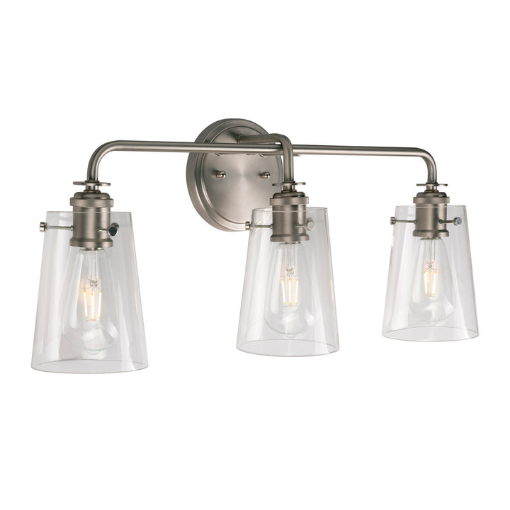 Forte Ronna 5118-03-55 Bath Vanity Light 25 in. wide - Brushed Nickel