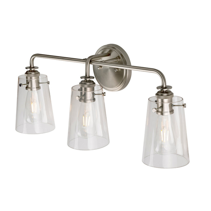 Forte Ronna 5118-03-55 Bath Vanity Light 25 in. wide - Brushed Nickel