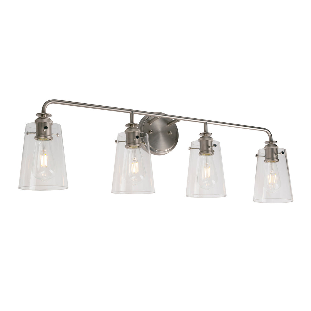 Forte Ronna 5118-04-55 Bath Vanity Light 35 in. wide - Brushed Nickel