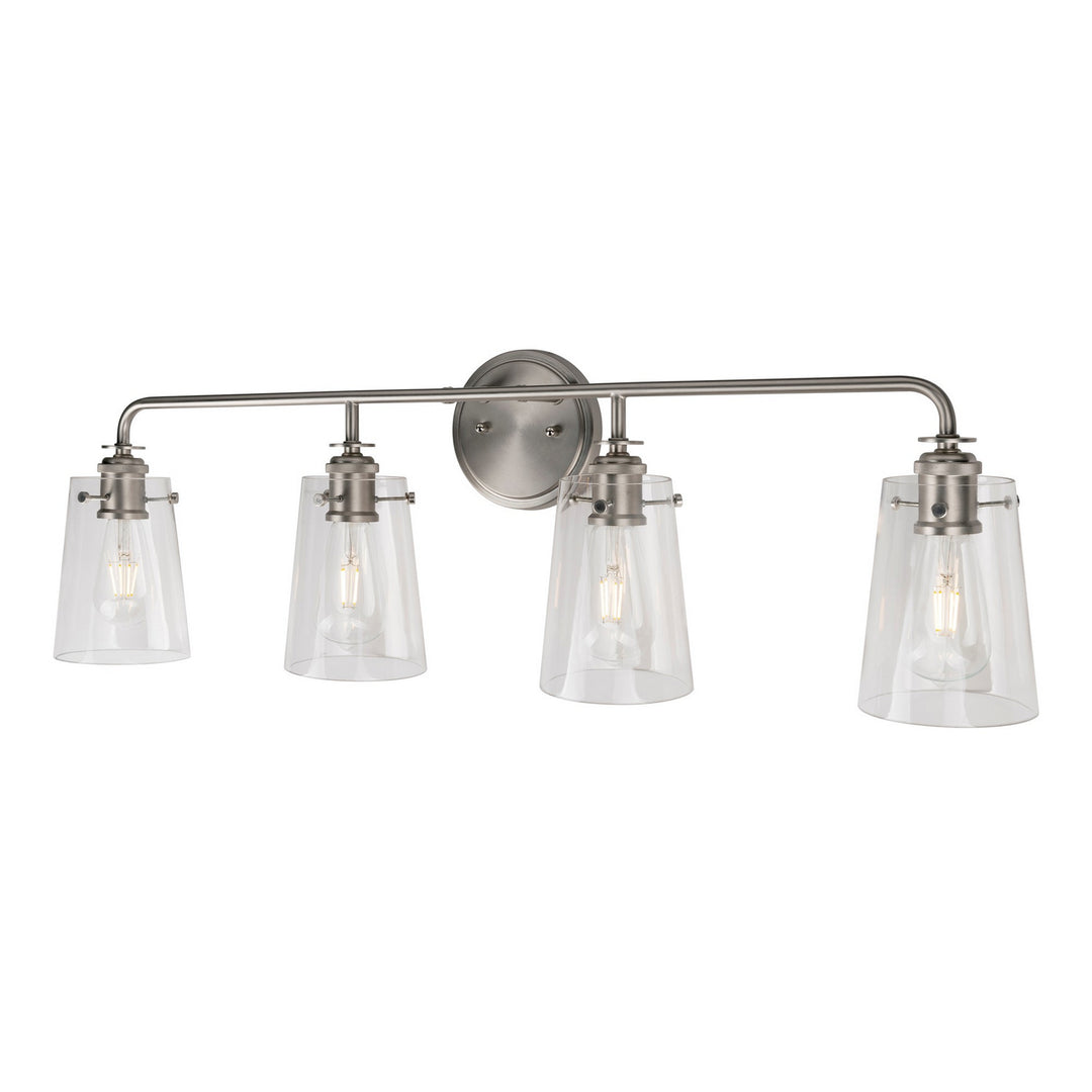 Forte Ronna 5118-04-55 Bath Vanity Light 35 in. wide - Brushed Nickel