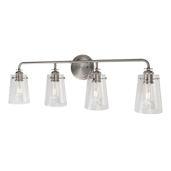 Forte Ronna 5118-04-55 Bath Vanity Light 35 in. wide - Brushed Nickel