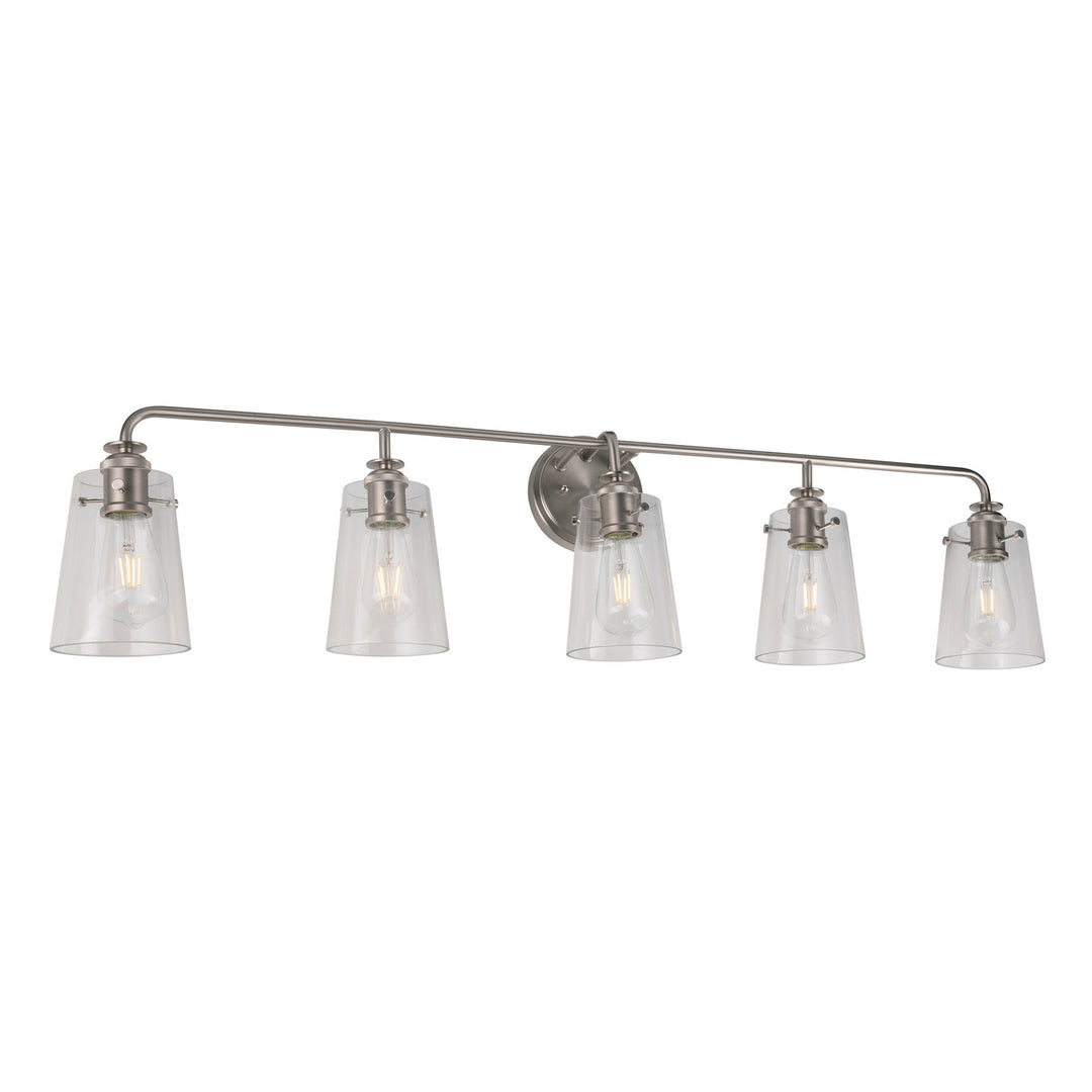 Forte Ronna 5118-05-55 Bath Vanity Light 45 in. wide - Brushed Nickel