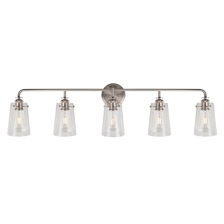 Forte Ronna 5118-05-55 Bath Vanity Light 45 in. wide - Brushed Nickel