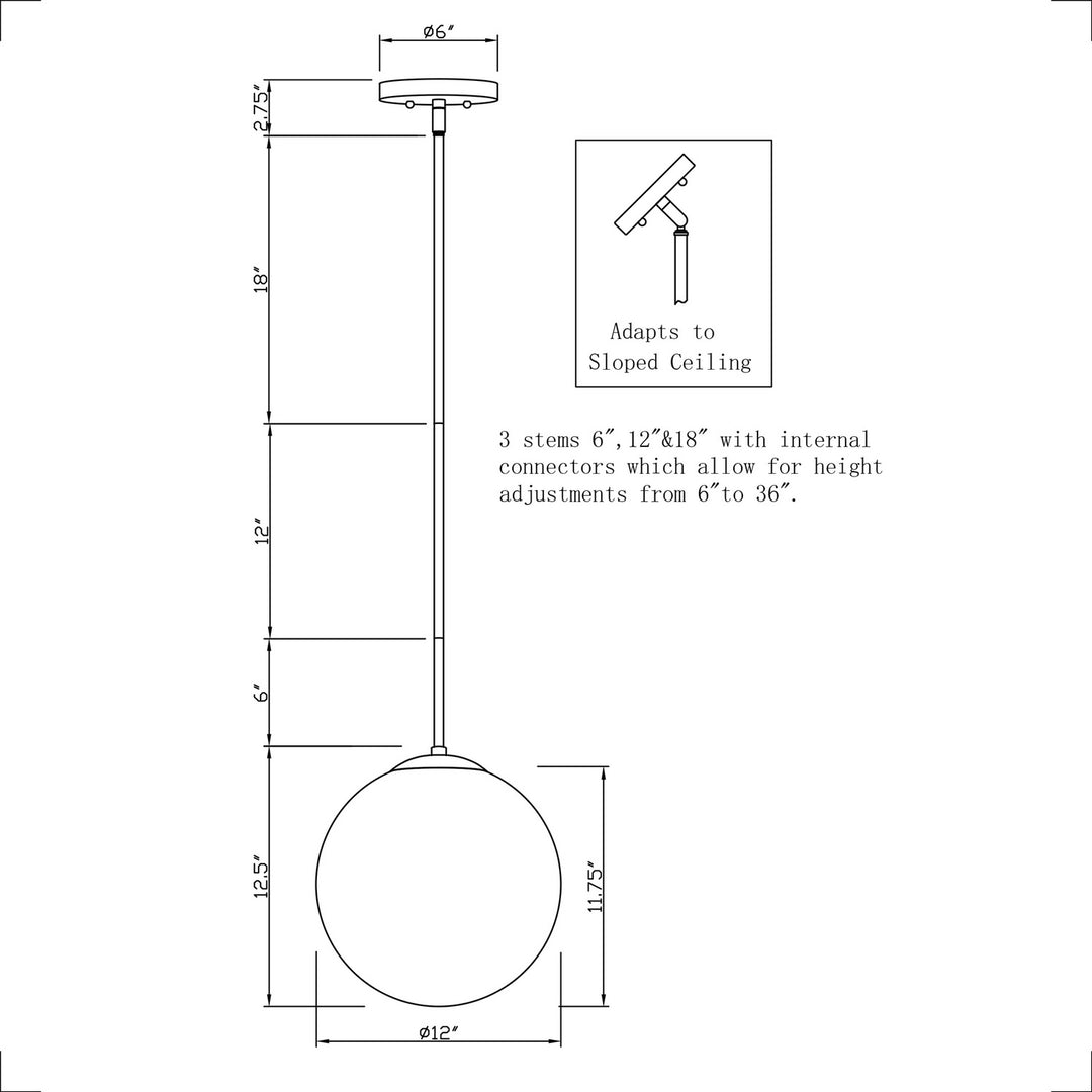 Forte Selene 2764-01-55 Pendant Light - Brushed Nickel
