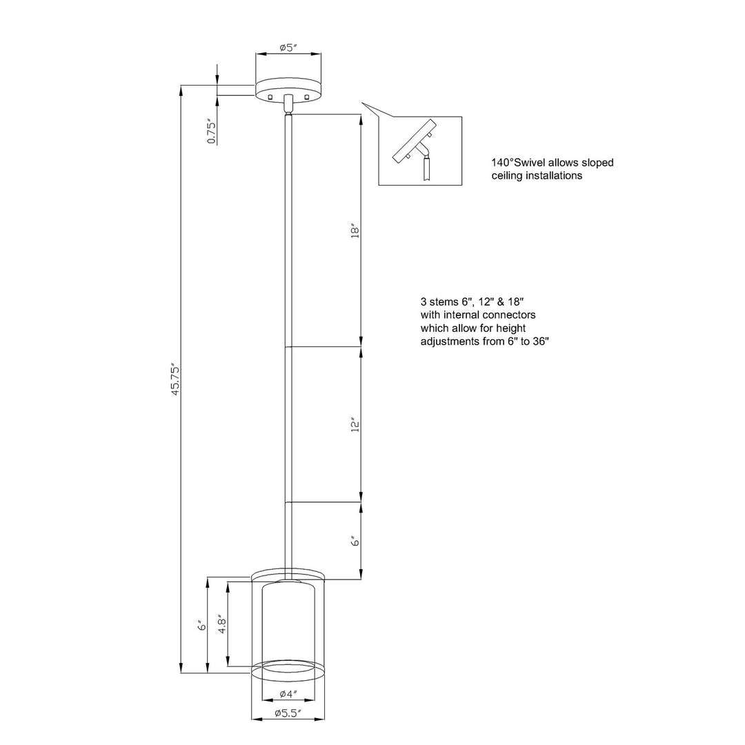 Forte Shaw 2731-01-55 Pendant Light - Brushed Nickel