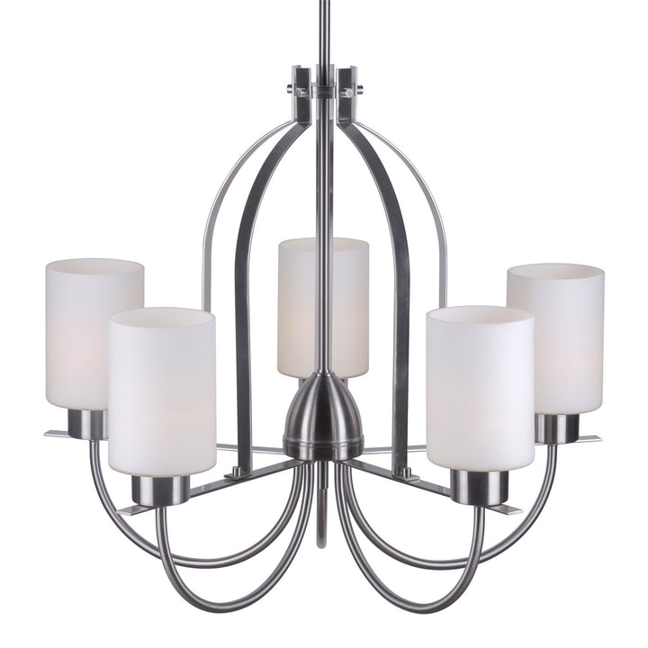 Forte Tama 2738-05-55 Chandelier Light - Brushed Nickel