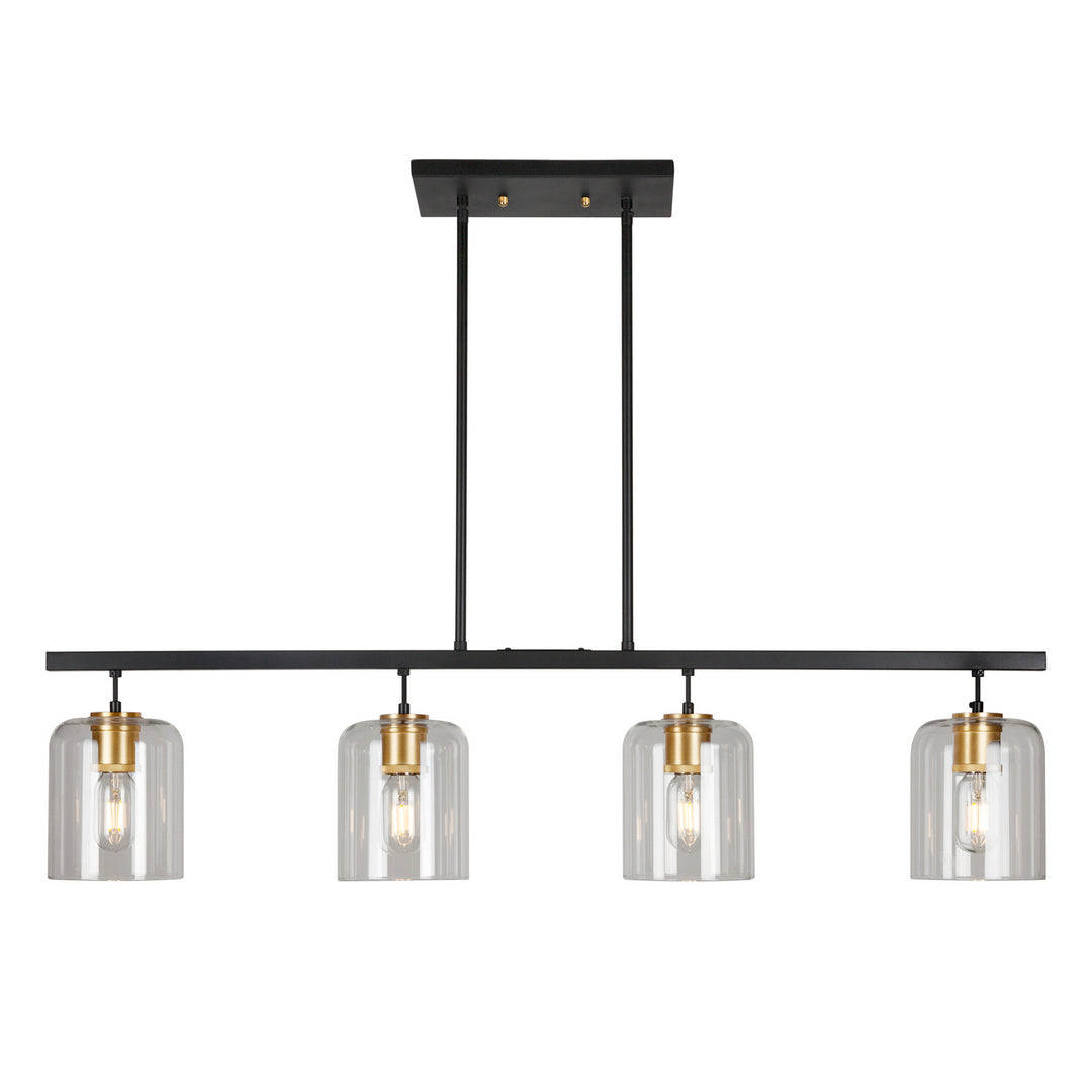 Forte Tyrone 2724-04-62 Pendant Light - Black and Soft Gold