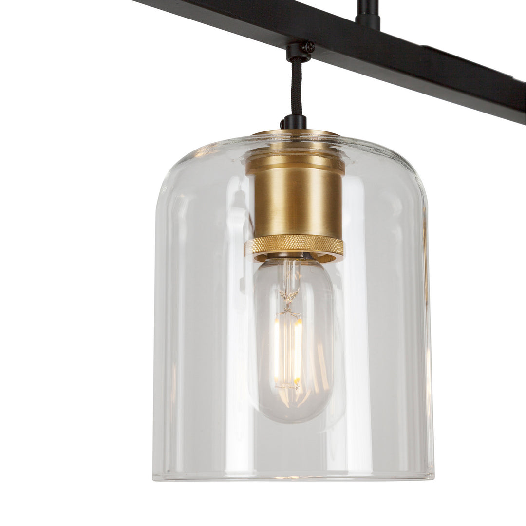 Forte Tyrone 2724-04-62 Pendant Light - Black and Soft Gold