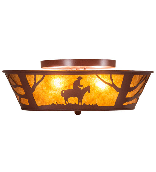 Meyda Tiffany Cowboy 107593 Ceiling Light - Rust
