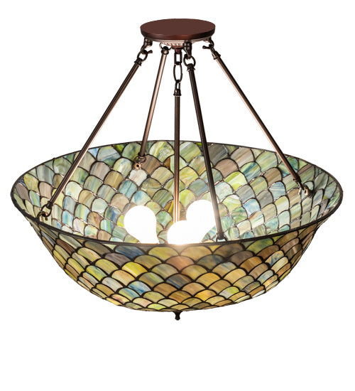 Meyda Tiffany Tiffany Fishscale 229145 Ceiling Light - Mahogany Bronze