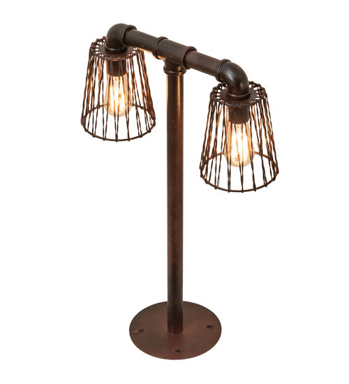 Meyda Tiffany Lighting 232891 Pipedream Two Light Table Lamp Lamp Bronze / Dark