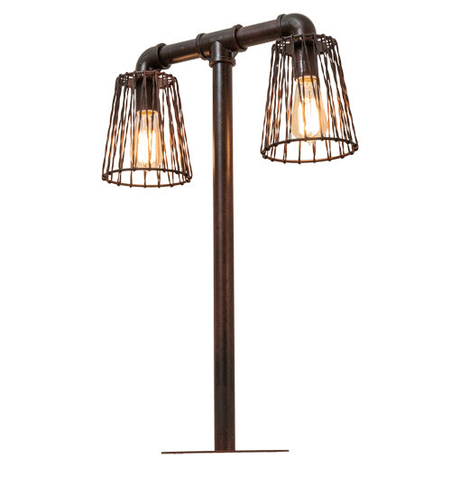 Meyda Tiffany Lighting 232891 Pipedream Two Light Table Lamp Lamp Bronze / Dark