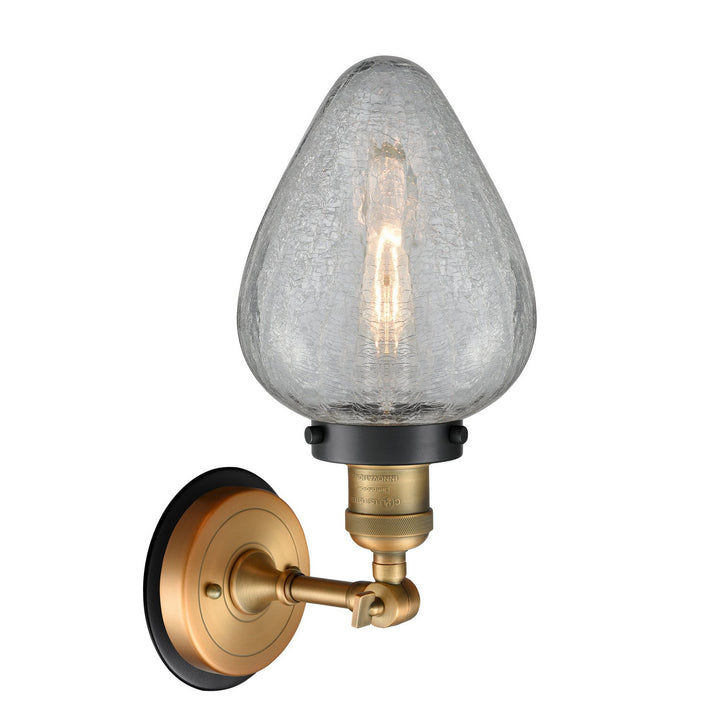 Innovations Franklin Restoration 203BB-BPBK-HRBK-G165 Wall Sconce Light - Brushed Brass