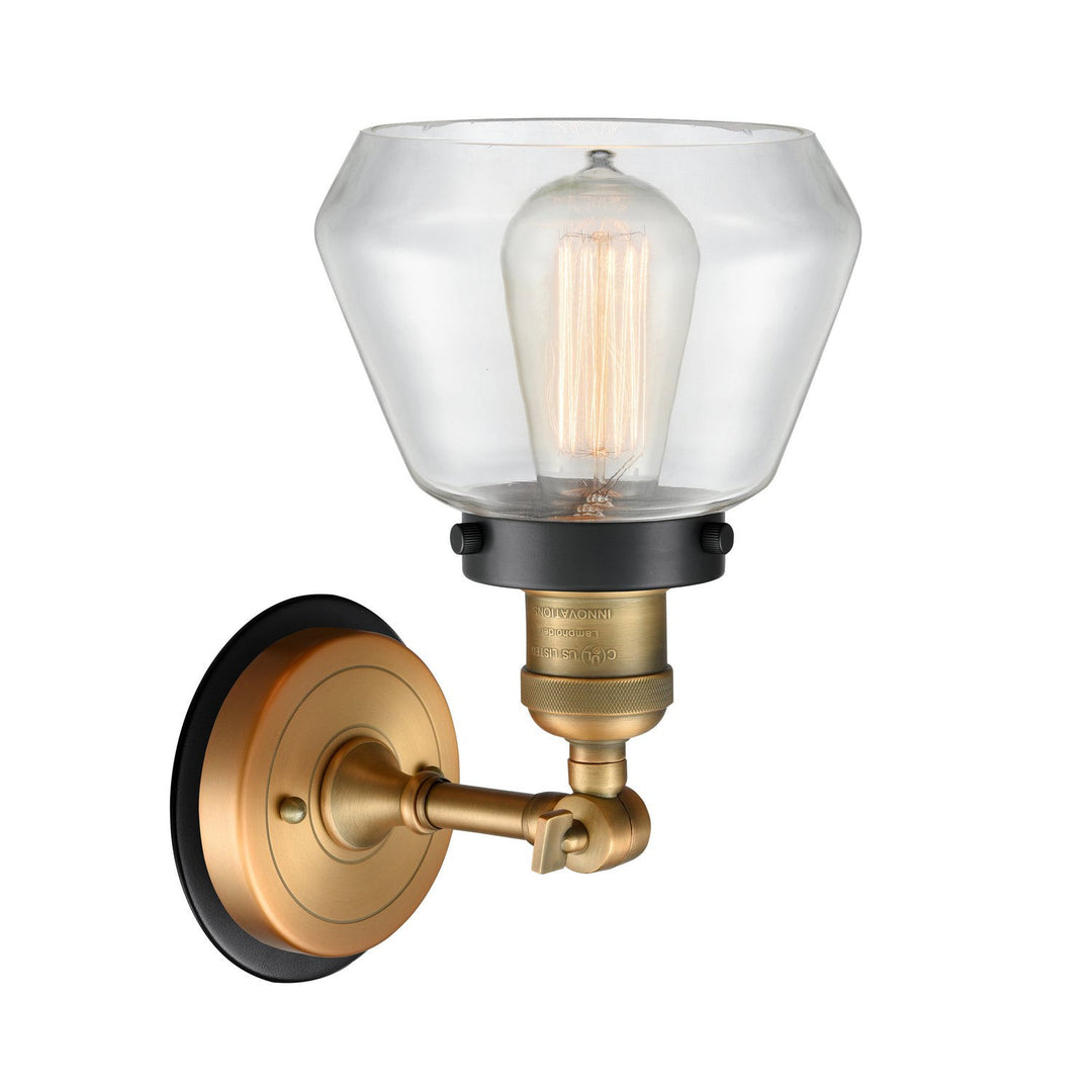 Innovations Franklin Restoration 203BB-BPBK-HRBK-G172 Wall Sconce Light - Brushed Brass