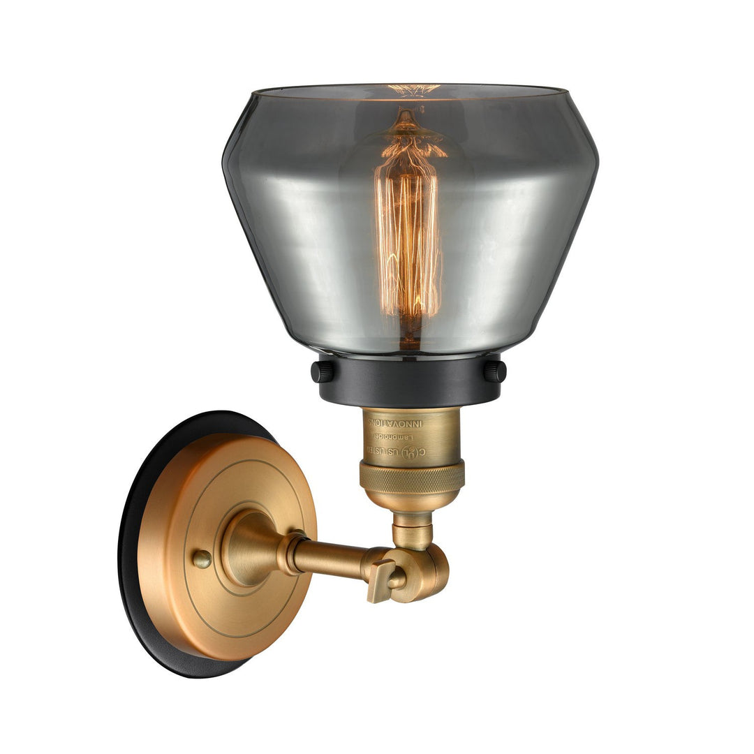 Innovations Franklin Restoration 203BB-BPBK-HRBK-G173 Wall Sconce Light - Brushed Brass