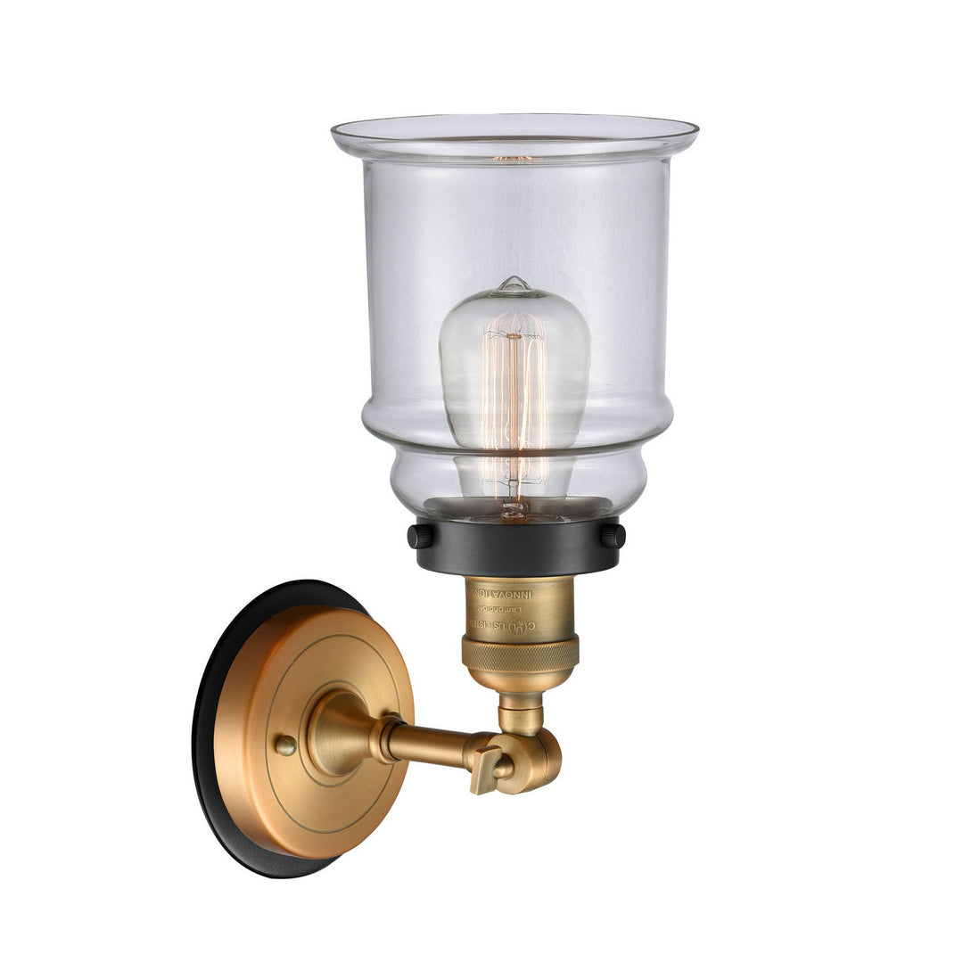 Innovations Franklin Restoration 203BB-BPBK-HRBK-G182 Wall Sconce Light - Brushed Brass
