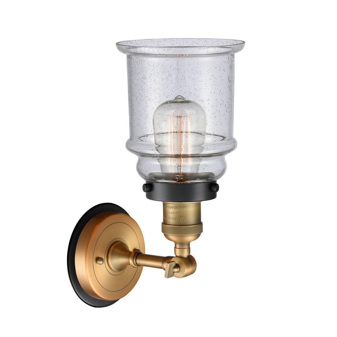 Innovations Franklin Restoration 203BB-BPBK-HRBK-G184 Wall Sconce Light - Brushed Brass