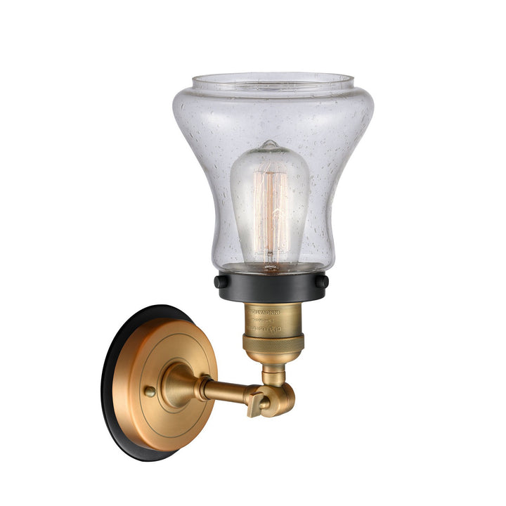 Innovations Franklin Restoration 203BB-BPBK-HRBK-G194 Wall Sconce Light - Brushed Brass