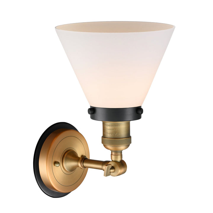 Innovations Franklin Restoration 203BB-BPBK-HRBK-G41 Wall Sconce Light - Brushed Brass