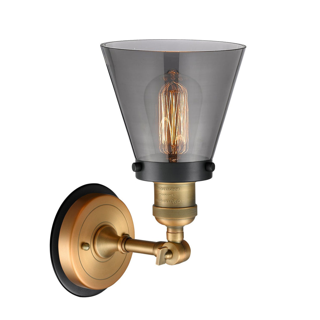 Innovations Franklin Restoration 203BB-BPBK-HRBK-G63 Wall Sconce Light - Brushed Brass