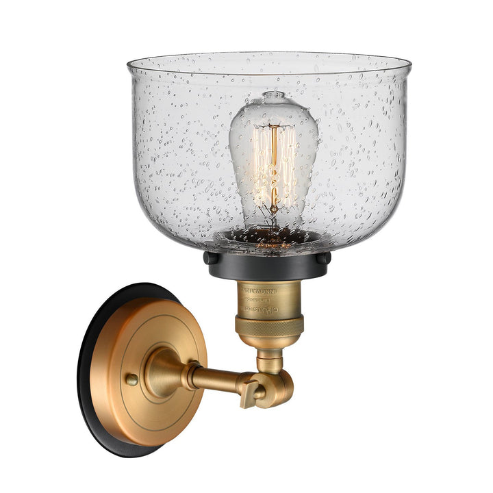 Innovations Franklin Restoration 203BB-BPBK-HRBK-G74 Wall Sconce Light - Brushed Brass