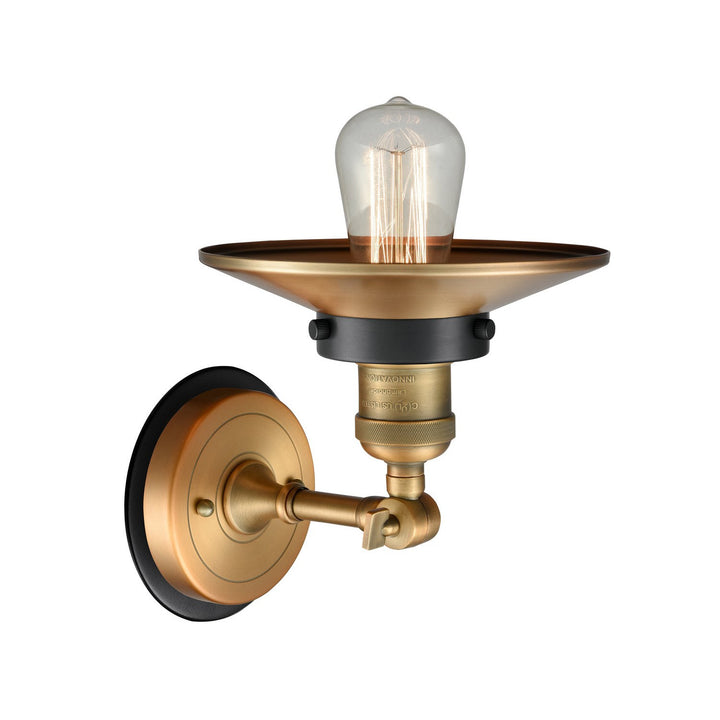 Innovations Franklin Restoration 203BB-BPBK-HRBK-M4-BB Wall Sconce Light - Brushed Brass
