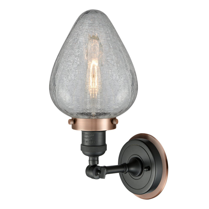 Innovations Franklin Restoration 203BK-BPAC-HRAC-G165 Wall Sconce Light - Matte Black