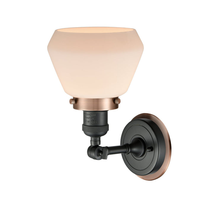 Innovations Franklin Restoration 203BK-BPAC-HRAC-G171 Wall Sconce Light - Matte Black