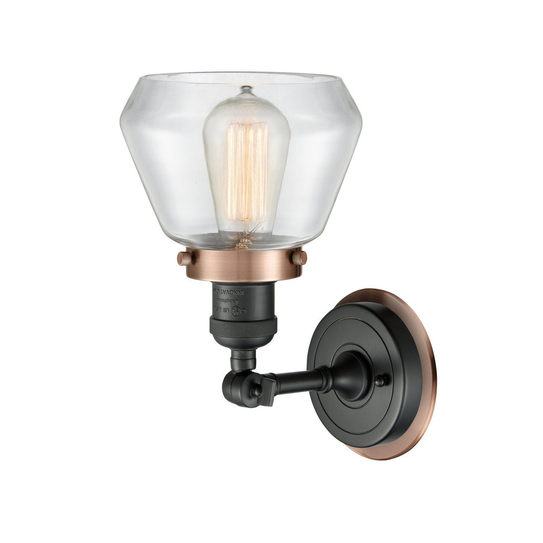 Innovations Franklin Restoration 203BK-BPAC-HRAC-G172 Wall Sconce Light - Matte Black