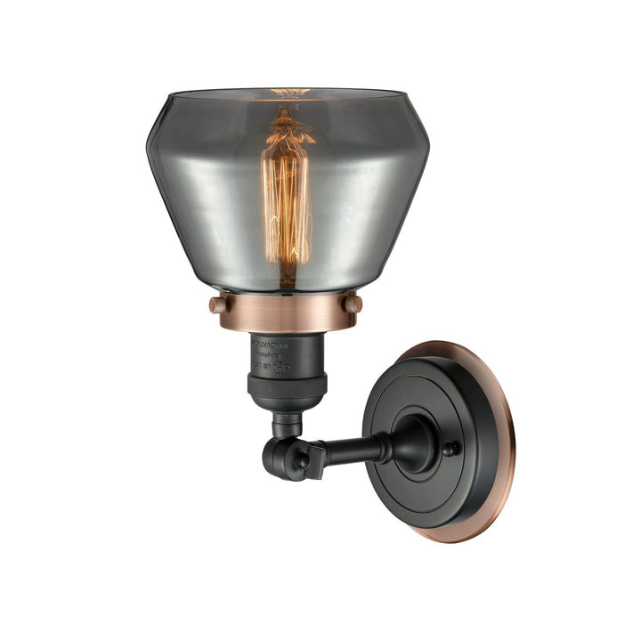 Innovations Franklin Restoration 203BK-BPAC-HRAC-G173 Wall Sconce Light - Matte Black